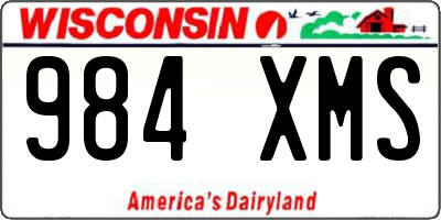 WI license plate 984XMS