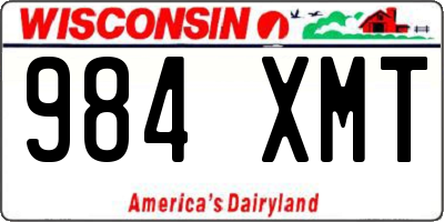 WI license plate 984XMT