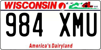 WI license plate 984XMU