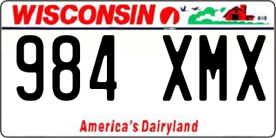 WI license plate 984XMX