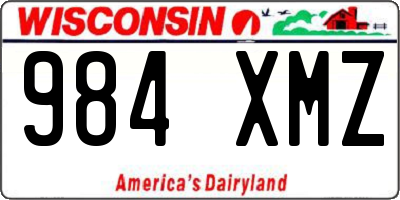 WI license plate 984XMZ