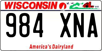 WI license plate 984XNA