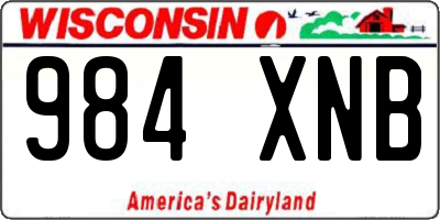 WI license plate 984XNB