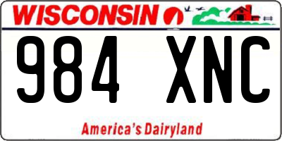 WI license plate 984XNC
