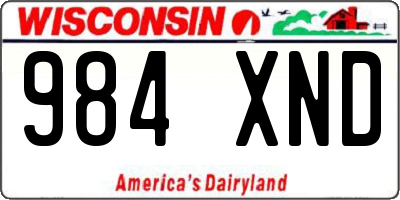 WI license plate 984XND