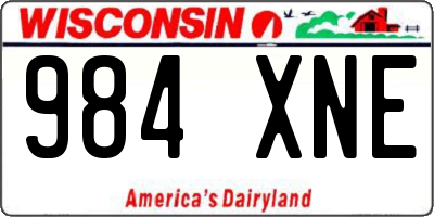 WI license plate 984XNE