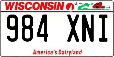 WI license plate 984XNI