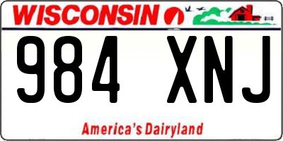 WI license plate 984XNJ