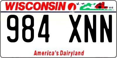 WI license plate 984XNN