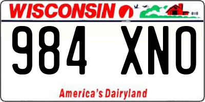 WI license plate 984XNO