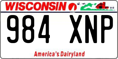 WI license plate 984XNP