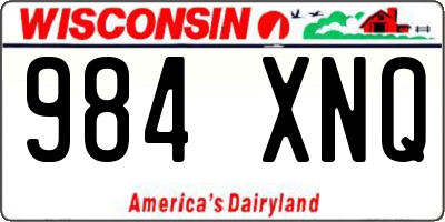 WI license plate 984XNQ