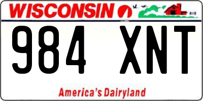 WI license plate 984XNT