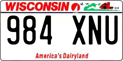 WI license plate 984XNU