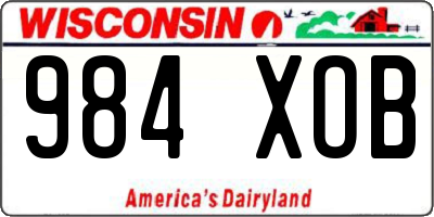 WI license plate 984XOB