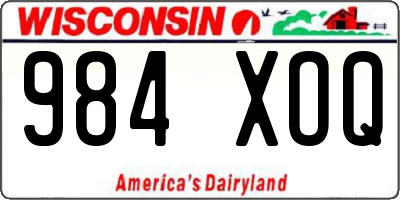WI license plate 984XOQ