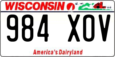 WI license plate 984XOV