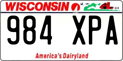 WI license plate 984XPA