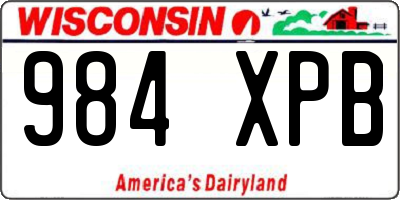 WI license plate 984XPB