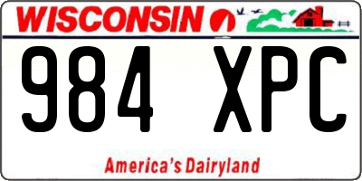 WI license plate 984XPC