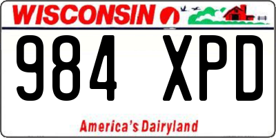WI license plate 984XPD