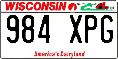 WI license plate 984XPG