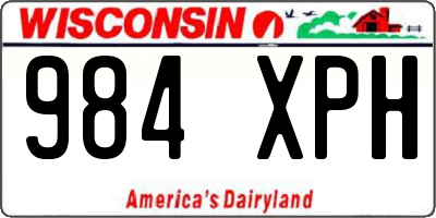 WI license plate 984XPH