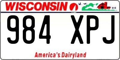 WI license plate 984XPJ