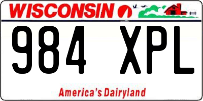 WI license plate 984XPL