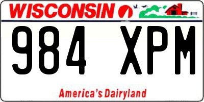 WI license plate 984XPM