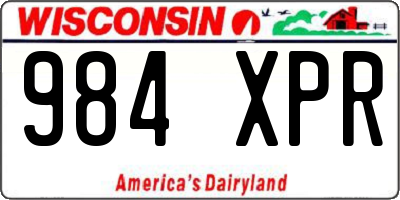 WI license plate 984XPR