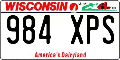 WI license plate 984XPS