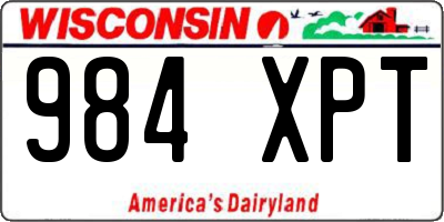 WI license plate 984XPT