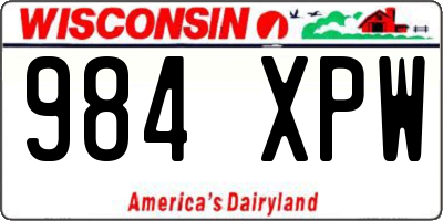 WI license plate 984XPW