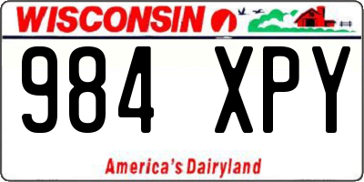 WI license plate 984XPY