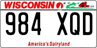 WI license plate 984XQD