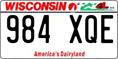 WI license plate 984XQE