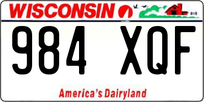 WI license plate 984XQF