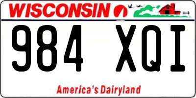WI license plate 984XQI