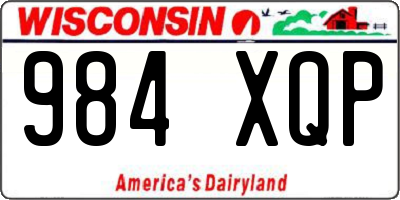 WI license plate 984XQP