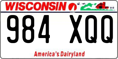 WI license plate 984XQQ