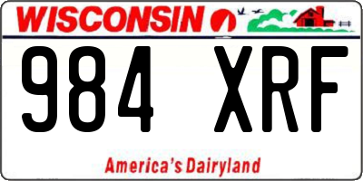 WI license plate 984XRF