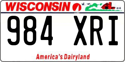 WI license plate 984XRI