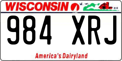 WI license plate 984XRJ