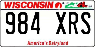 WI license plate 984XRS
