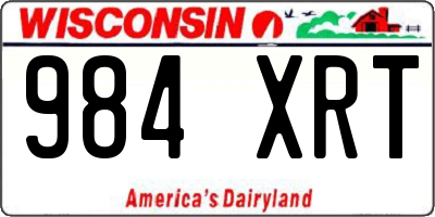 WI license plate 984XRT
