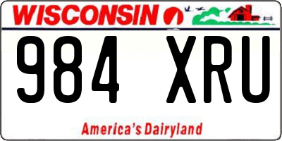 WI license plate 984XRU