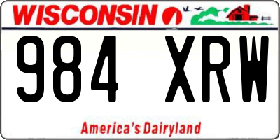 WI license plate 984XRW
