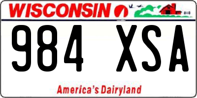 WI license plate 984XSA