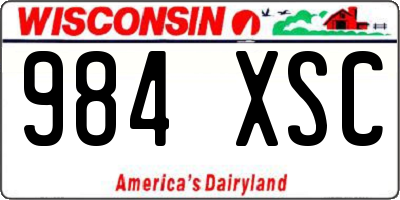WI license plate 984XSC